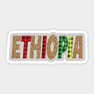 ETHIOPIA word art design Sticker